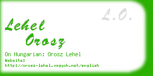 lehel orosz business card